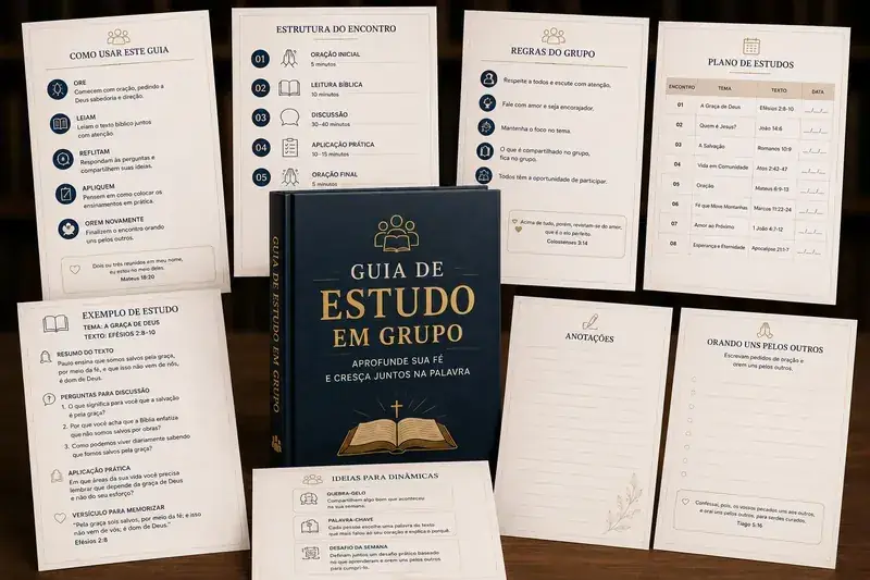 Mockup do bônus Guia de estudo em Grupo