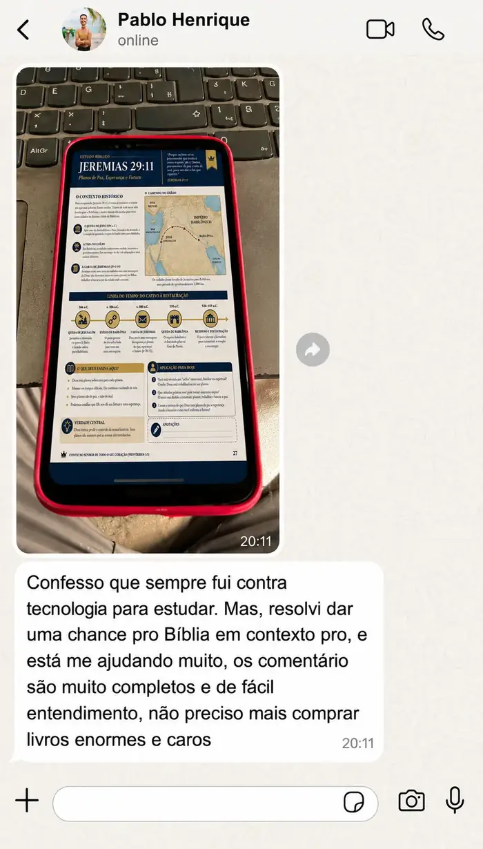 Depoimento de Pablo Henrique sobre o Bíblia em Contexto Pro